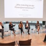 IFWK-Event zum Thema Finanzjournalismus v.l. Prof. Josef Seethaler (ÖAW), Michaela Ernst (sheconomy), Madlen Stottmeyer (Die Presse), Dr. Hans-Peter Siebenhaar (Focus Money), Waltraud Kaserer (Heubach Group), Silvia Kaupa-Götzl (Postbus/ÖBB) © Melzer PR/Peroutka