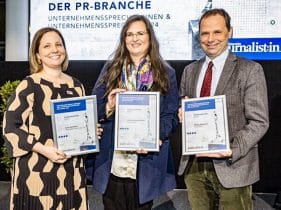 vlnr: Karin Steinhart, Gabriela Maria Straka, Philipp Bodzenta. Foto: Medienfachverlag Oberauer/ APA Fotos/Fotograf: Krisztian Juhasz