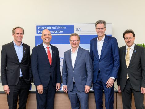 v.l. Frederik Zohm, Matias Giannini,Torsten Eder, Markus Heyn und Bernhard Geringer © OeVK/Ranger